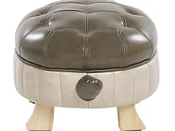 Pouf animaletto TURTLE Pelle sintetica Verde scuro Tartaruga