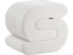 Pouf ARCADIA Ciniglia Bianco sporco