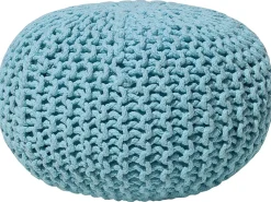 Pouf CONRAD Cotone Azzurro
