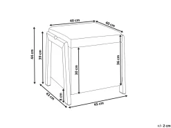 Pouf contenitore EDLAND Tessuto 45 cm 43 cm Grigio chiaro