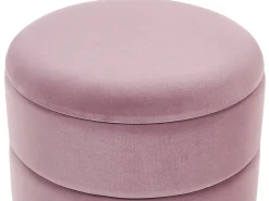 Pouf contenitore ELGIN Velluto Rosa