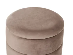 Pouf contenitore ELGIN Velluto Tortora