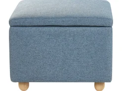 Pouf contenitore FERNDALE Tessuto Blu