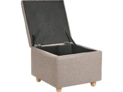 Pouf contenitore FERNDALE Tessuto Beige