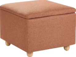 Pouf contenitore FERNDALE Tessuto Marrone dorato