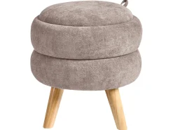 Pouf contenitore HAWLEY Ciniglia Tortora