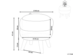 Pouf contenitore HAWLEY Ciniglia Tortora