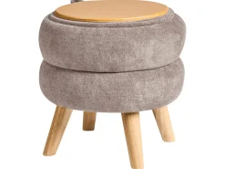 Pouf contenitore HAWLEY Ciniglia Tortora