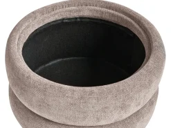 Pouf contenitore HAWLEY Ciniglia Tortora