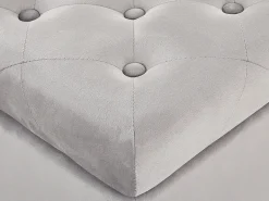 Pouf contenitore LORETTO Velluto Grigio chiaro
