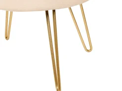 Pouf contenitore SILAS Velluto Beige chiaro