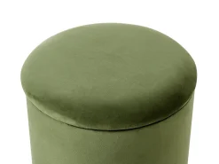 Pouf contenitore WENONA Velluto Verde scuro