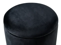 Pouf contenitore WENONA Velluto Nero
