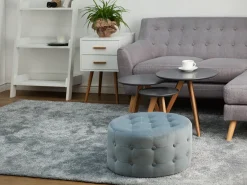 Pouf TAMPA Velluto Grigio chiaro
