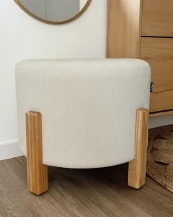 Pouf TERRY Ciniglia Bianco sporco
