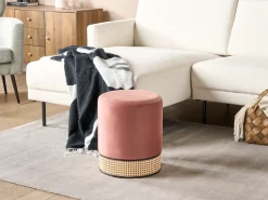 Pouf YANKTON Velluto Rosa