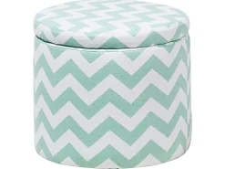 Pouf contenitore TUNICA Cotone Verde menta