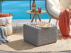 Pouf NALLI Materiale sintetico Grigio