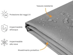 Protezione impermeabile CHUVA 140 cm 135 cm 80 cm Grigio