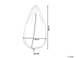 Protezione impermeabile CHUVA 200 cm 120 cm 120 cm Grigio