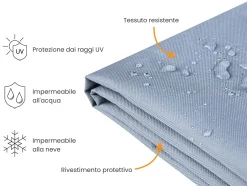 Protezione impermeabile CHUVA 145 cm 110 cm 80 cm Grigio