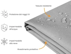 Protezione impermeabile CHUVA 69 cm 53 cm 157 cm Grigio