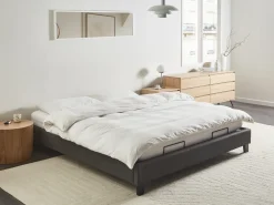 Rete per letto regolabile elettricamente BRUNOY 180 x 200 cm Grigio