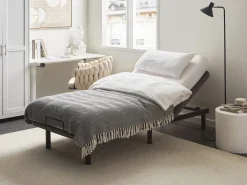Rete per letto regolabile elettricamente BRUNOY 90 x 200 cm Grigio