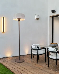 Riscaldatore a infrarossi da patio a piantana VARAZZE 1500 W Grigio