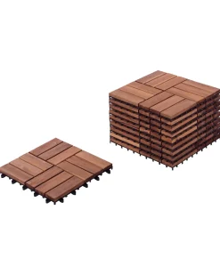 Rivestimenti e piastrelle da esterno ACERENZA Legno di acacia certificato Marrone