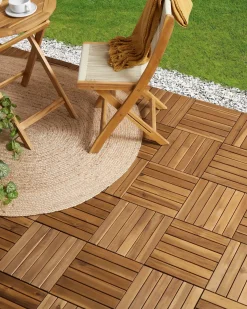 Rivestimenti e piastrelle da esterno ACCETTURA Legno di acacia certificato Naturale