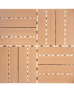 Rivestimenti e piastrelle da esterno ATELETA Composito legno-plastica (WPC) Marrone chiaro