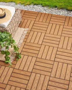 Rivestimenti e piastrelle da esterno ATESSA Composito legno-plastica (WPC) Marrone chiaro