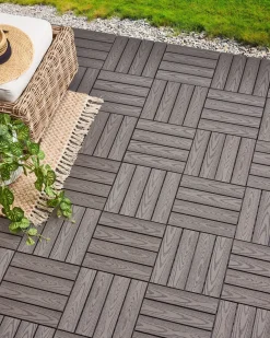 Rivestimenti e piastrelle da esterno ATESSA Composito legno-plastica (WPC) Grigio