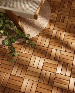 Rivestimenti e piastrelle da esterno ACERENZA Legno di acacia certificato Naturale
