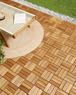 Rivestimenti e piastrelle da esterno ACERENZA Legno di acacia certificato Naturale
