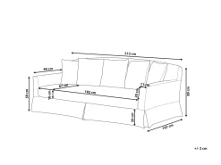 Rivestimento per divano a 3 posti GILJA Bianco sporco