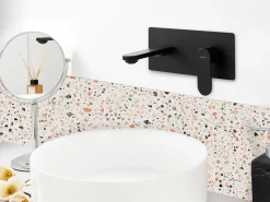 rubinetto miscelatore da parete per lavabo CHUNGARA Ottone Nero