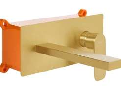 rubinetto miscelatore da parete per lavabo DICHATO Ottone Oro