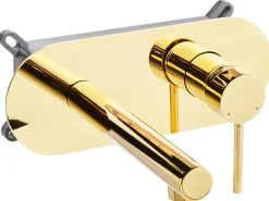 rubinetto miscelatore da parete per lavabo CLAVIJO Ottone Oro
