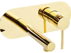 rubinetto miscelatore da parete per lavabo CLAVIJO Ottone Oro