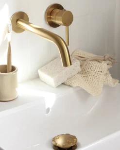 rubinetto miscelatore da parete per lavabo TRAFUL Ottone Oro