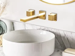 rubinetto miscelatore da parete per lavabo PAILON Ottone Oro