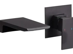 rubinetto miscelatore da parete per lavabo KARUAY Ottone Nero