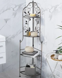 Scaffalatura ad angolo SIDERNO Metallo 35 cm 35 cm Nero