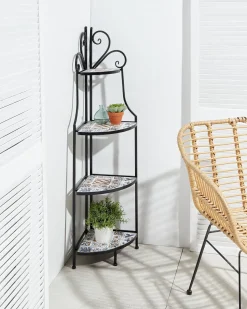 Scaffale FAVARA Metallo 43 cm 32 cm Nero