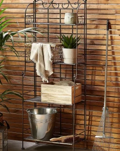 Scaffale ISERNIA Metallo 61 cm 29 cm Nero