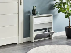 Scarpiera MIDFIELD con contenitore Bianco
