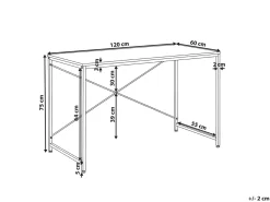 Scrivania ANDASTE Marrone chiaro/Bianco 120 cm 60 cm