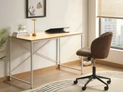 Scrivania ANDASTE Marrone chiaro/Bianco 120 cm 60 cm